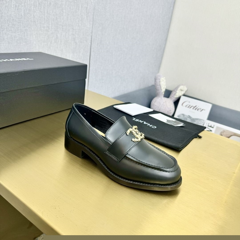 Ch*el leather shoes